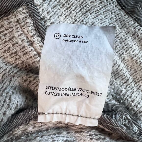 Vince Marled Grey Open Front Cardigan Lagenlook Bohemian - Medium - Picture 10 of 10